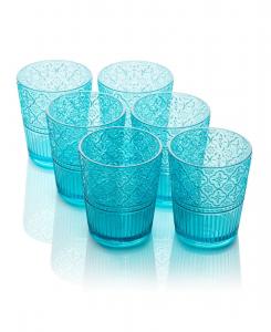 Набор из 6 акриловых бокалов для коктейля «Виктория» Certified International, цвет aqua