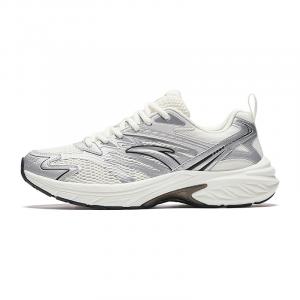 ANTA AT2000 противоскользящие износостойкие низкие кроссовки для бега мужские серо-белые - цвет слоновая кость/серебро, цвет Ivory White/Silver-1