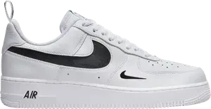 Кроссовки Air Force 1 '07 LV8 'Reflective Swoosh - White Black', белый