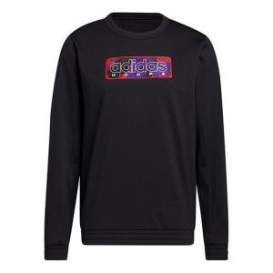 Толстовка adidas Mic Gfx Crew New Year's Edition Basketball Sports Fleece Lined Round Neck Pullover Black, черный