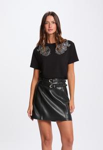 Футболка Morgan WITH RHINESTONE DESIGN, Noir/Black