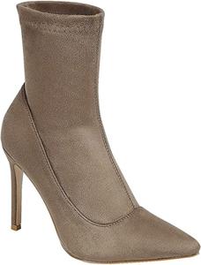 Женские ботильоны Forever с заостренным носком и высокими каблуками-стилетто, Taupe