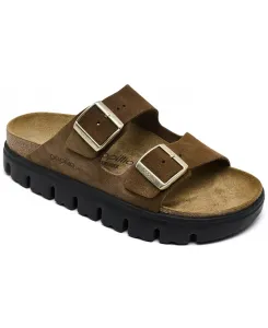Женские сандалии Arizona Chunky Suede Leather Platform от Finish Line Birkenstock, коричневый