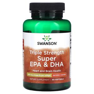 Добавка Swanson Triple Strength Super EPA и DHA 900 мг, 60 мягких таблеток