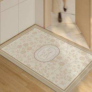 Xinglianxin Ковер 80х120 см для прихожей в стиле PVC Cream, грязеотталкивающий, моющийся, без стирки, дизайн Twilight Flower Sea 2