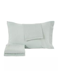 Меланжевая футболка с меланжевым рисунком, комплект простыней джерси из смесового хлопка Premium Comforts, синий