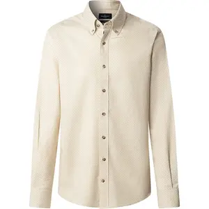 Рубашка с длинным рукавом Hackett Mini Melange Print, бежевый