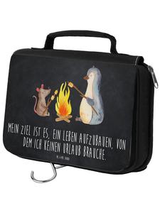 Mr. & Mrs. Panda Косметичка, пингвин, костер, надпись на доске