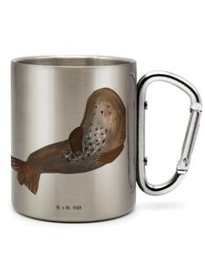 Термос-кружка Запечатай смех без слов в серебре Mr. & Mrs. Panda