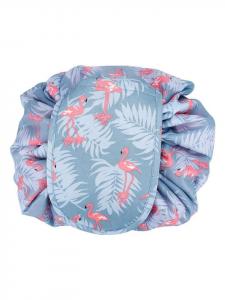 Intirilife Косметичка One Step с завязками, цвет серо-розовый фламинго