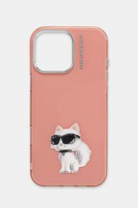 Чехол для iphone 16 pro max Karl Lagerfeld, розовый