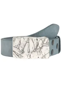 Ремень LIFE RING by showroom 019° кожаный со сменной застежкой "Rock Wall Silver" Rettungsring By Showroom 019°, джинсовый