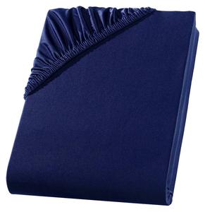 Простыня на резинке Hometex Premium Textiles Mikrofaser 140-160x200, кобальтово-синий - ширина: 160 см