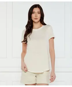Льняная футболка Regular fit Lauren Ralph Lauren, белый