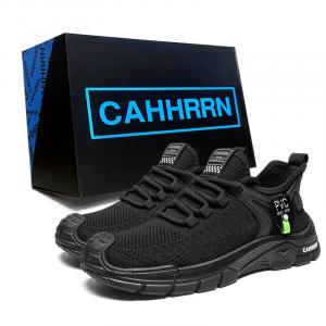 CAHHRRN Дышащие мужские низкие кеды повседневные черные, цвет Black