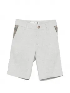 Шорты с вставками из ткани с узором "пейсли" ETRO KIDS, серый