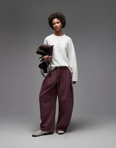 Супермягкая свободная толстовка хенли ASOS DESIGN кремового цвета