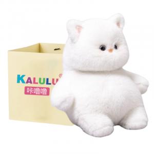 Мягкий и милый плюшевый котенок Meowth Cub, пухленькая кошачья игрушка, высота 37см Click, белый