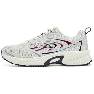 QIAODAN Износостойкие и легкие низкие повседневные кроссовки для бега, мужские, серебристо-красные