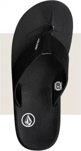 Мужские сандалии Volcom Victor - водоотталкивающие шлепанцы с удобной стелькой из пены для отдыха, черный