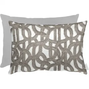 Декоративная подушка Rafia Apelt, Grau-grau + gemustert
