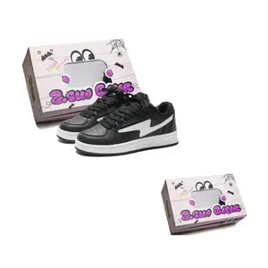 Z.SUO Абразивостойкие легкие низкие скейтерские кроссовки с эффектом увеличения роста унисекс черные, цвет Black