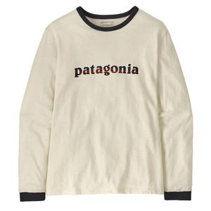 Женская футболка с длинными рукавами Responsibili-Tee с текстовым логотипом '73 Patagonia, Birch White