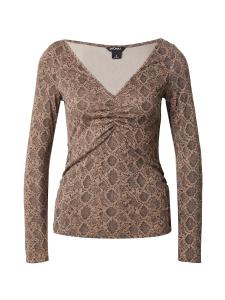 Рубашка Monki, Chocolate/Brocade