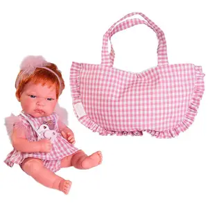 Детская кукла Antonio Juan Newborn Toneta With Bag baby doll, розовый