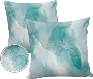 Chees D Zone Декоративные подушки с градиентным дизайном и золотой окантовкой в морском стиле Marblelaa6786