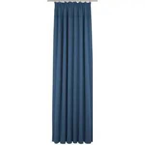 Штора Wiessee с присборенной лентой, 1 шт. Wirth, синий