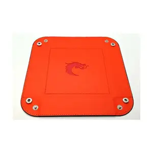 Квадратный лоток для игральных костей - оранжевый с синим, Dice Trays (Old School Dice & Accessories)