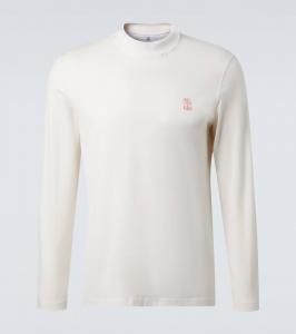 Хлопковая футболка с логотипом Brunello Cucinelli, English White