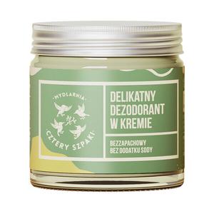 Нежный крем-дезодорант без добавления соды, без запаха, 60 мл Mydlarnia Cztery Szpaki