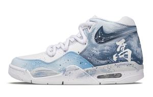 Легендарные баскетбольные кроссовки Flight Legacy Vintage мужские Mid top White Nike, голубой