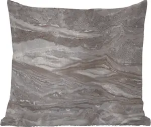 Подушка для отдыха на открытом воздухе - Мрамор - Камни - Розовый - Текстурированный - 40x40 см - Устойчив к атмосферным воздействиям - Подушка для отдыха - Подголовник - Внутренняя часть - Обивка с изображением MuchoWow