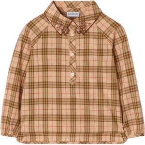 Детская рубашка Burberry, хаки