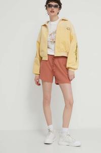 Хлопковые шорты Roxy, коричневый