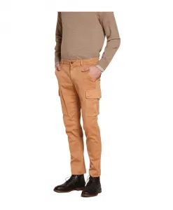 Узкие брюки-карго из габардина Mason'S, коричневый