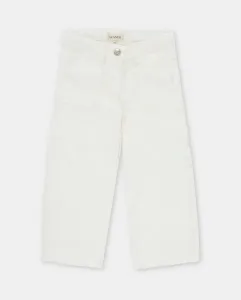 Детские саржевые брюки с шлевками на поясе и необработанными карманами Martín Aranda, бежевый