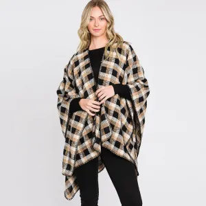 Пончо-накидка Ruana в клетку Truedames
