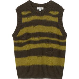 Футболка-майка женская зеленая в полоску COS