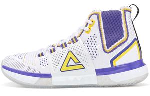 Баскетбольные кроссовки мужские высокие Great White/фиолетовые Peak