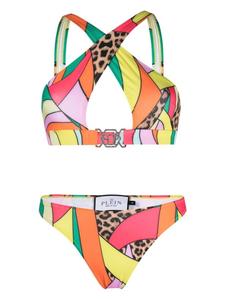 Комплект бикини с перекрещенными бретелями Philipp Plein, красный