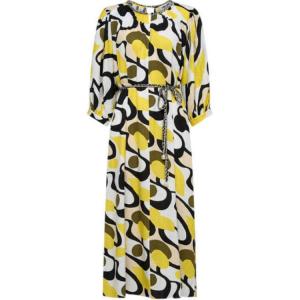 Diane Von Furstenberg FW24 Женское платье с короткими рукавами желтое DVF Diane von Furstenberg, желтый