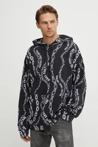 Хлопковая толстовка Versace Jeans Couture, черный