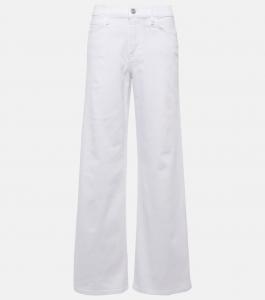 Le Slim Palazzo джинсы с высокой талией и широкими штанинами Frame, белый