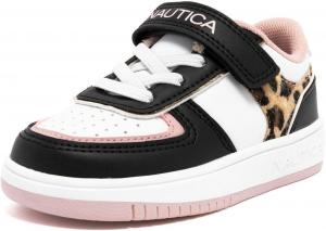 Кроссовки Nautica для девочек с регулируемым ремешком и эластичными банджи-ремешками, Удобная повседневная обувь (малыши/дети младшего возраста), розовый