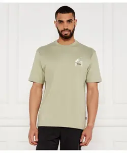 Футболка te_section Regular fit Boss Orange, зеленый