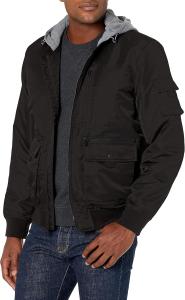 Мужская куртка-бомбер с капюшоном Levi's, Black Hooded